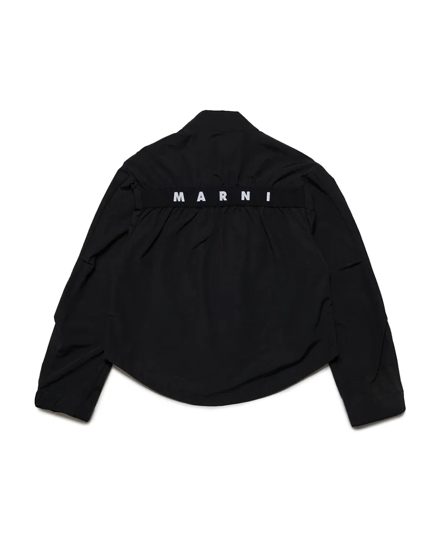 Marni Kids Zip-Up Curved Hem Jacket
