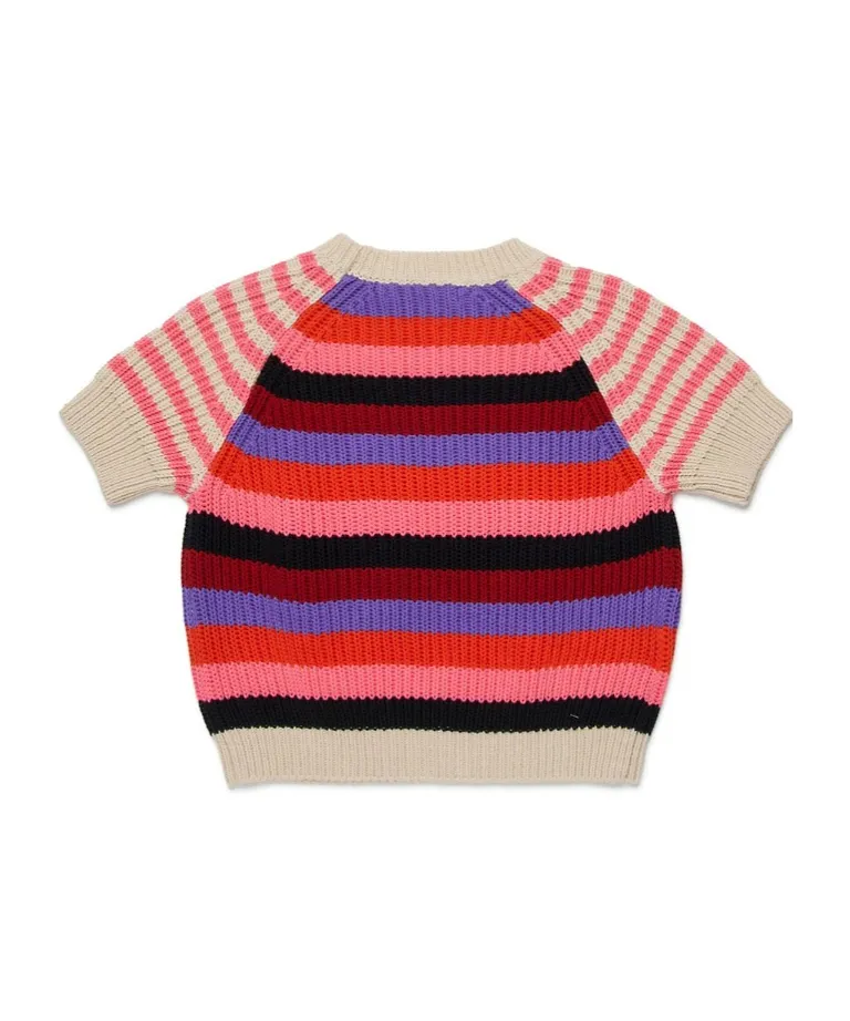 Marni Kids Striped-Pattern Knitted T-Shirt