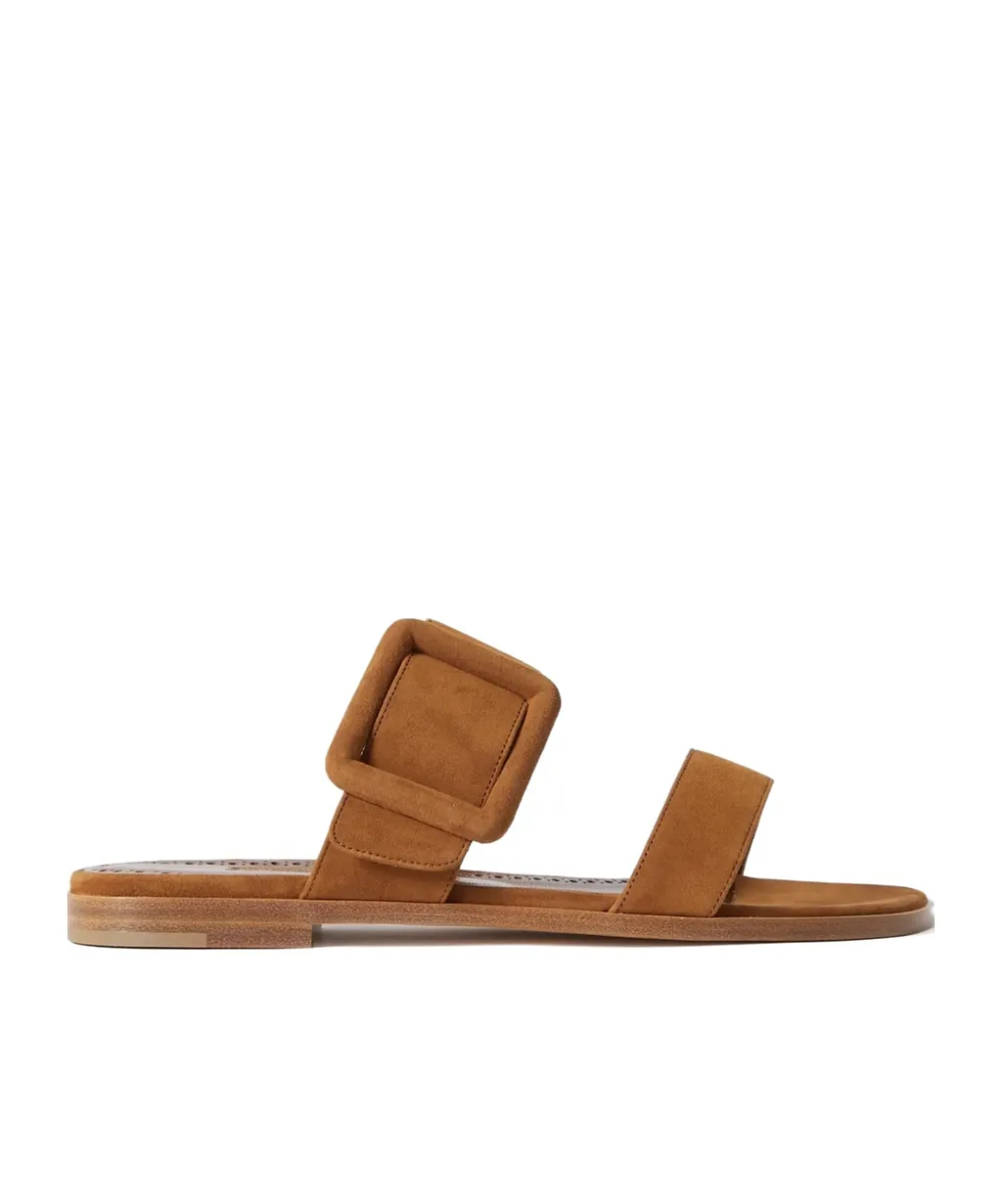 Tituba Buckle Suede Sandals