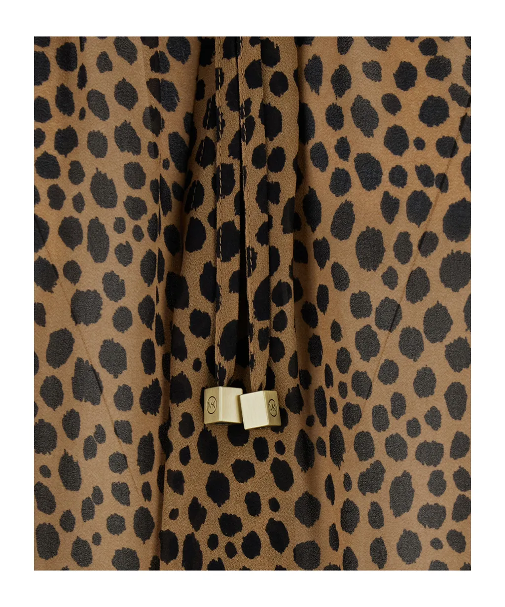 Michael Michael Kors All-Over Leopard Printed Crewneck Top