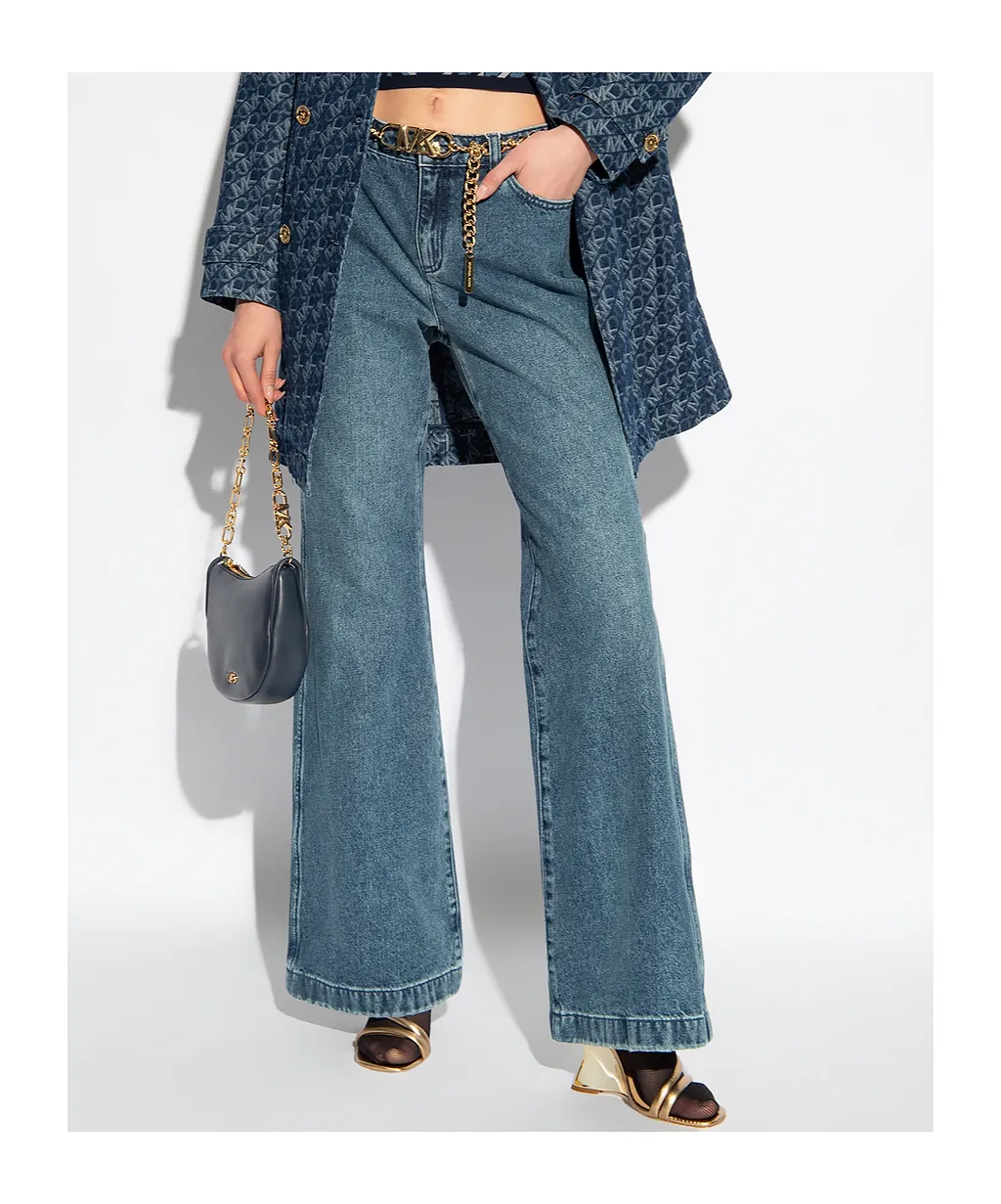 Michael Michael Kors Chain-Linked Flared Jeans