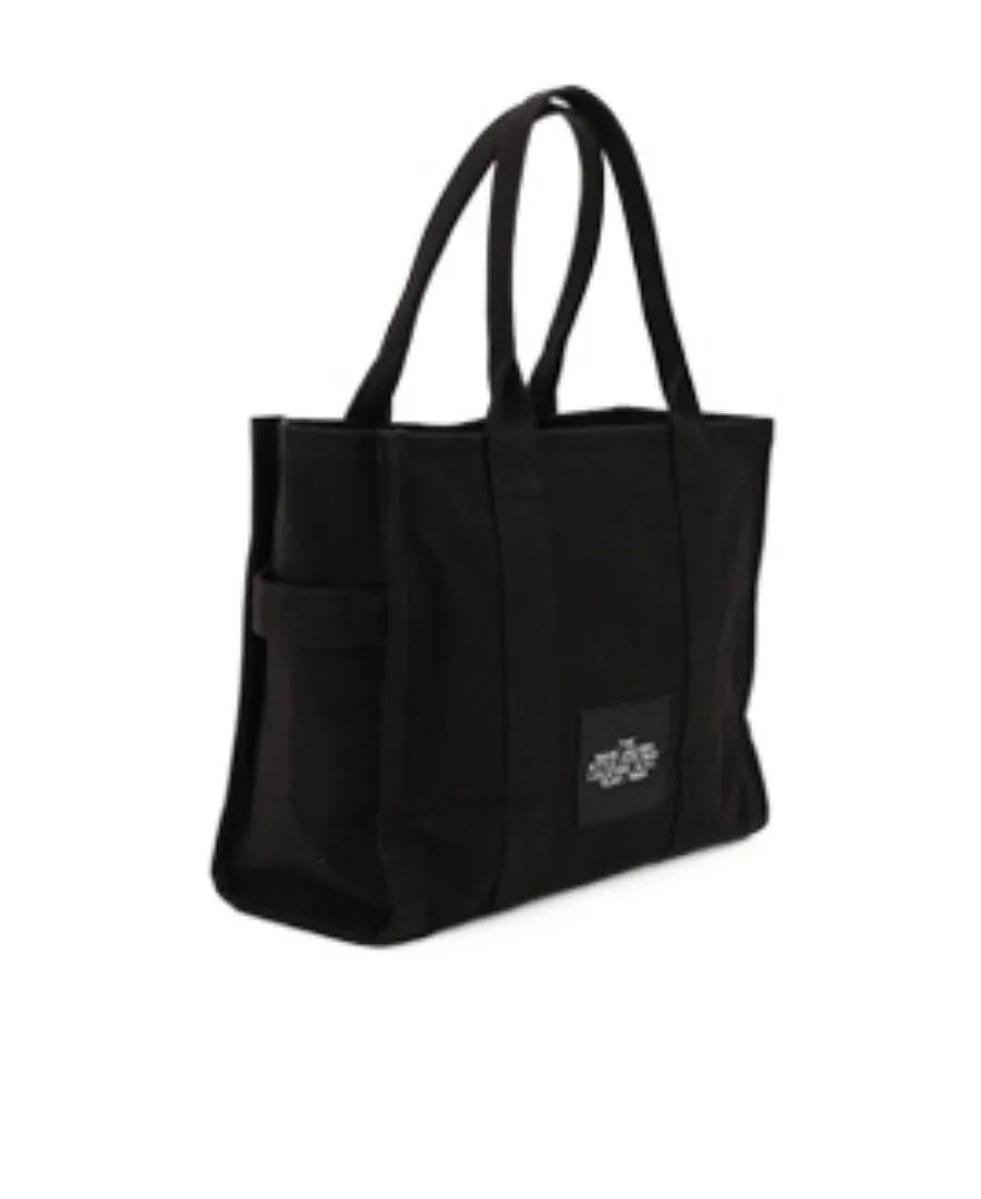 Black Micro-Label Shoulder Bag