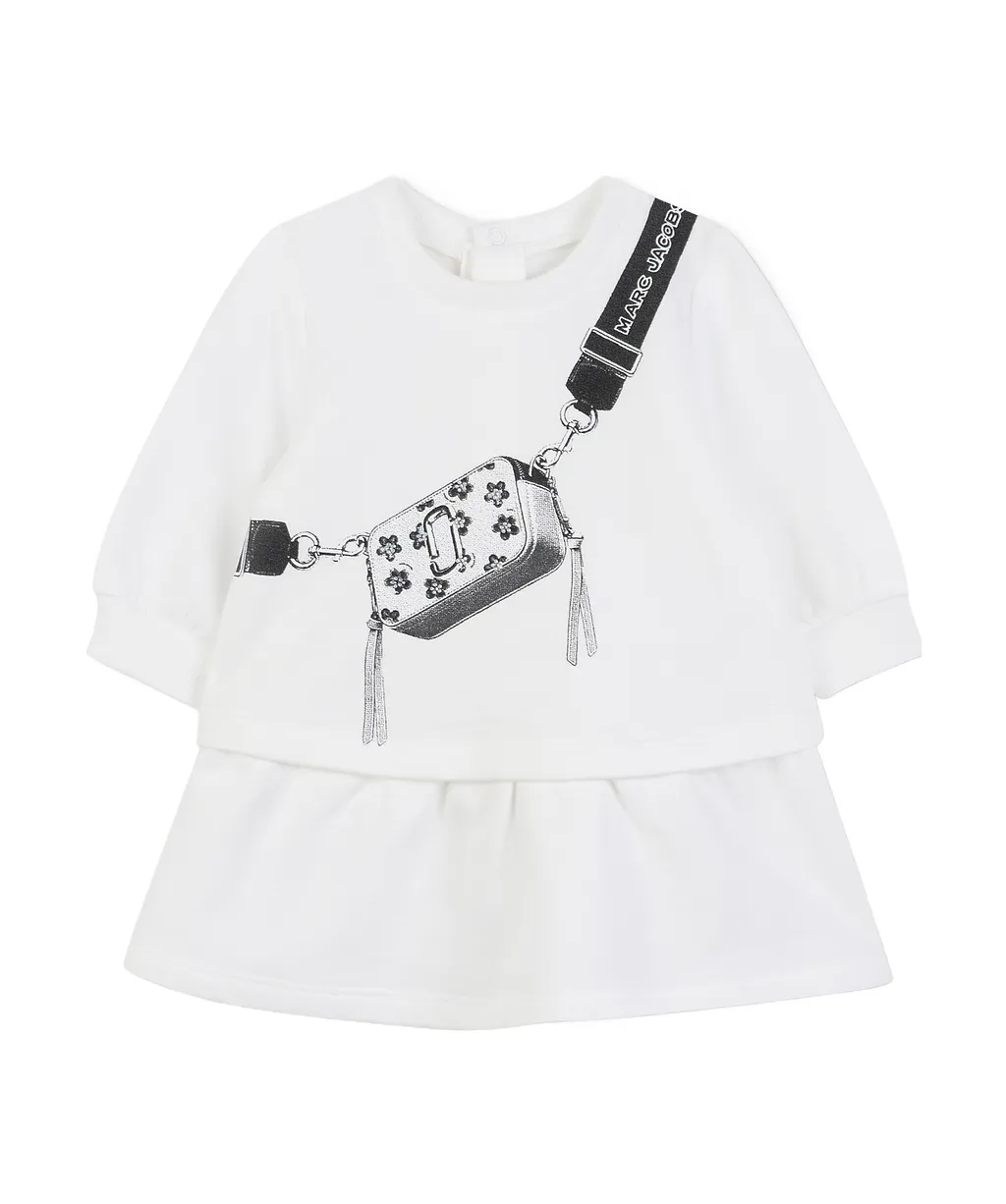 Graphic-Print Layered Dress