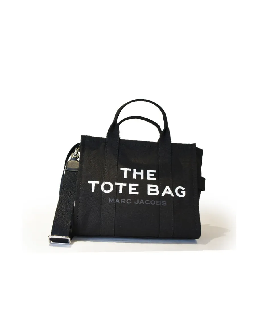 Marc Jacobs Logo Printed Zip-Up Small Tote Bag