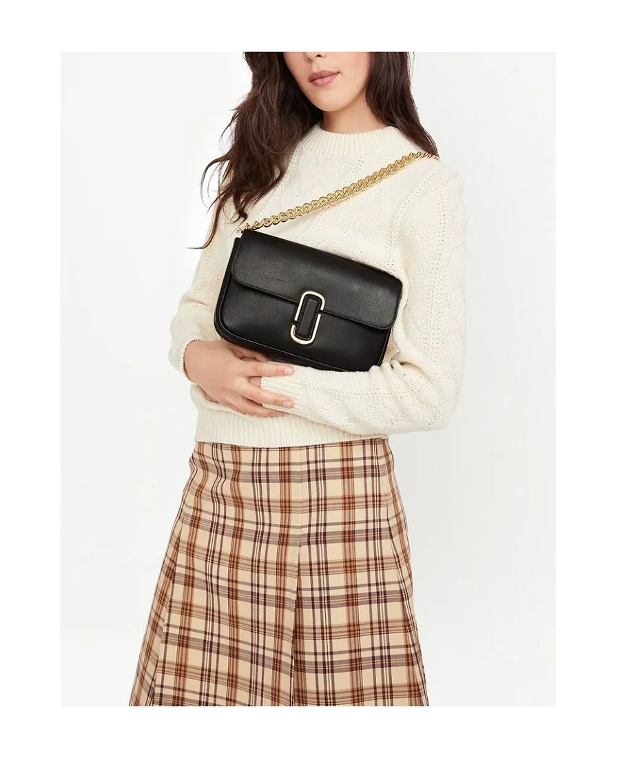 Marc Jacobs Logo Plaque Foldover Shoulder Bag