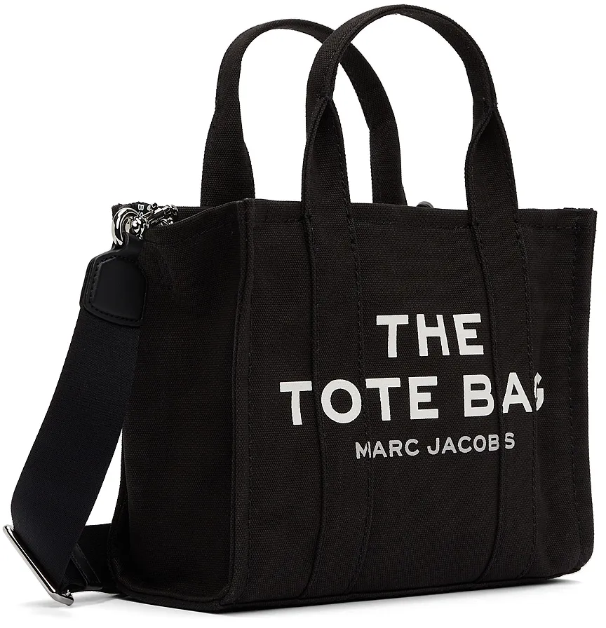Marc Jacobs Logo Printed Zip-Up Small Tote Bag