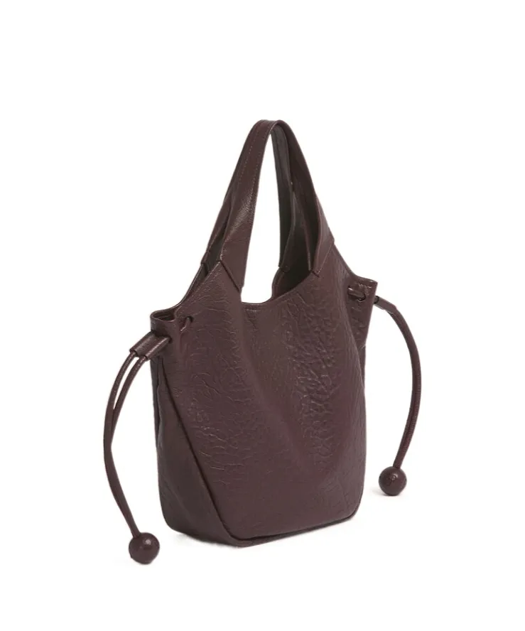 Red Leather Trunkaroo Soft Small Tote Bag