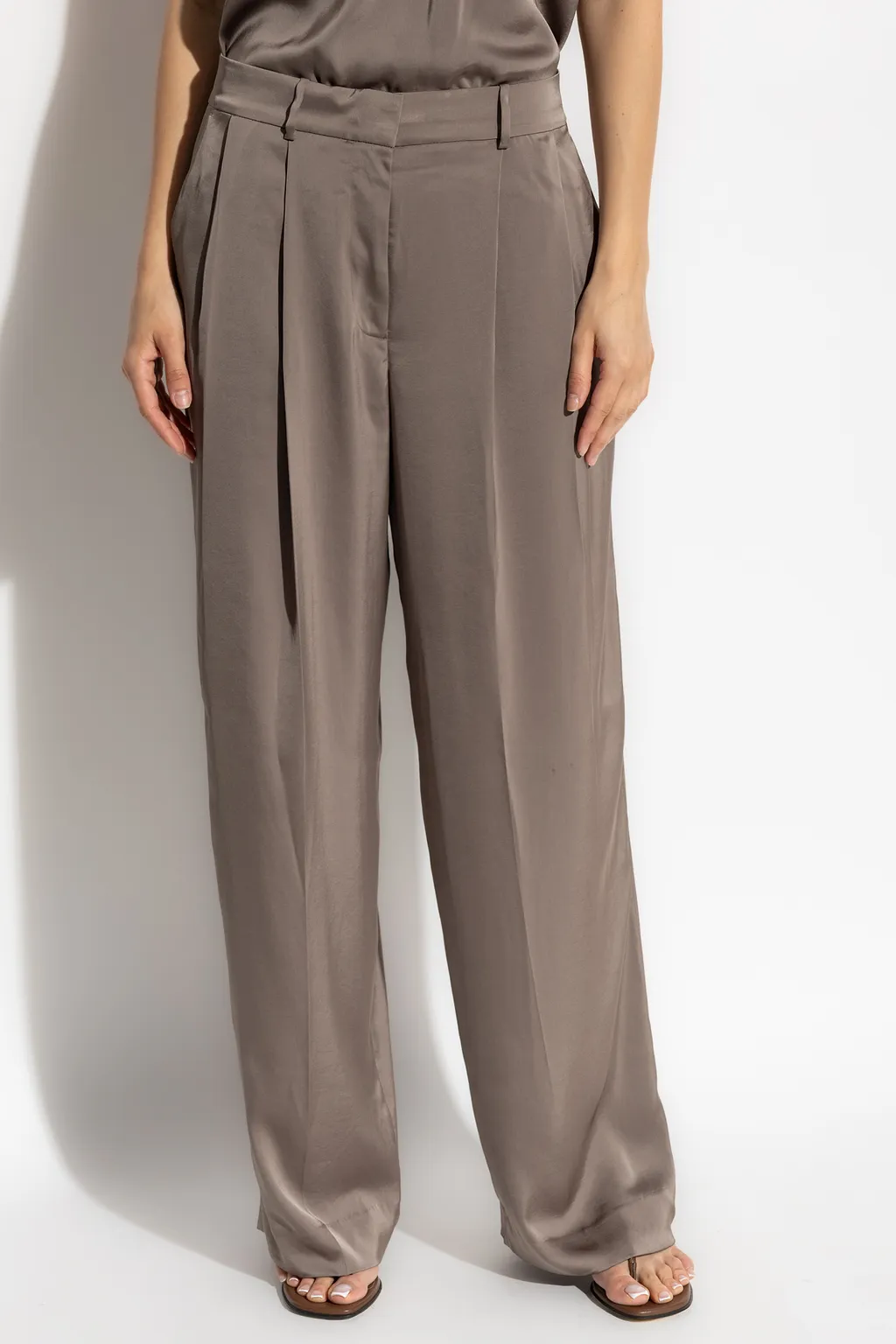 Michael Michael Kors Drapey Satin Wide Leg Pants