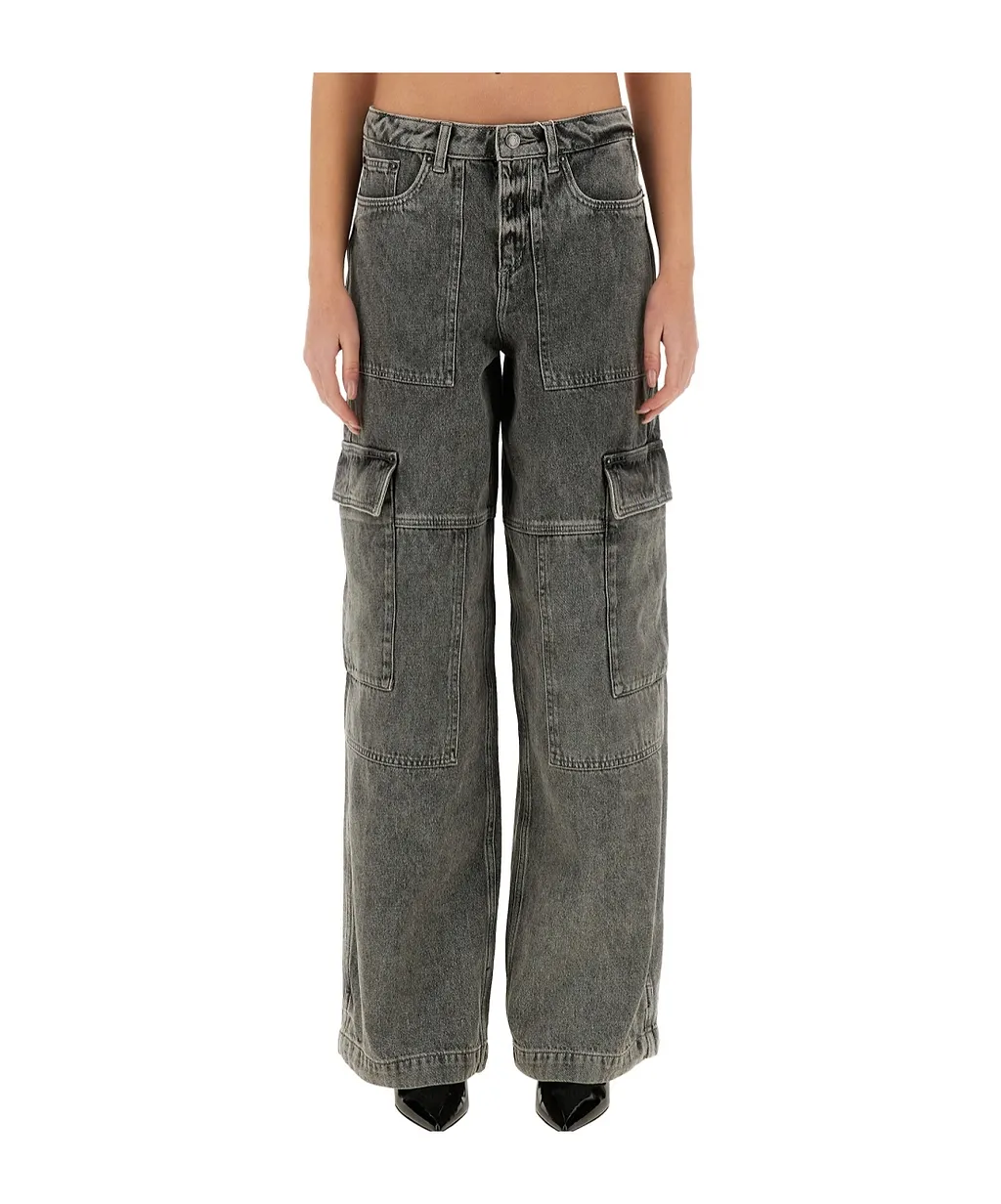 Wide-Leg Cargo Jeans