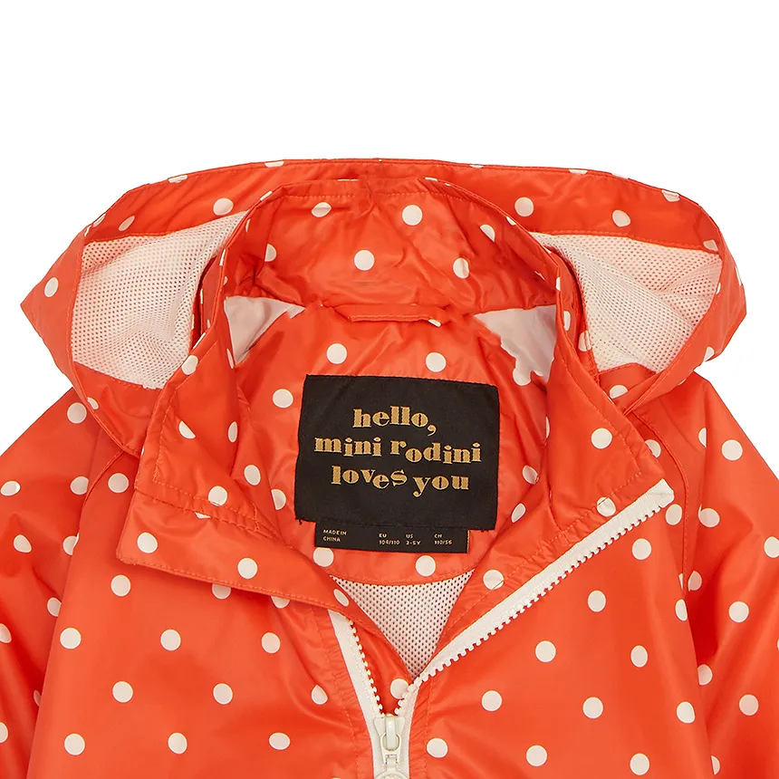 Dot-Print Hooded Jacket