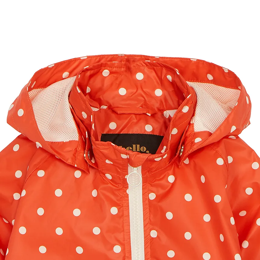 Dot-Print Hooded Jacket