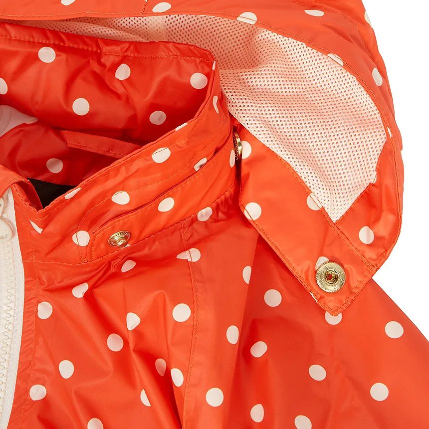 Dot-Print Hooded Jacket