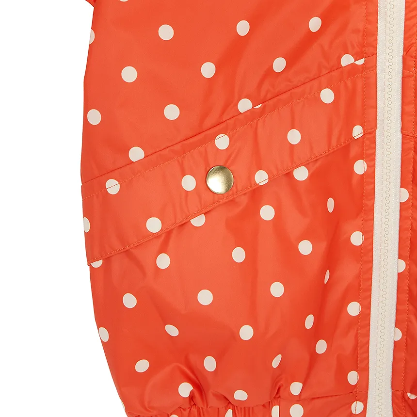 Dot-Print Hooded Jacket