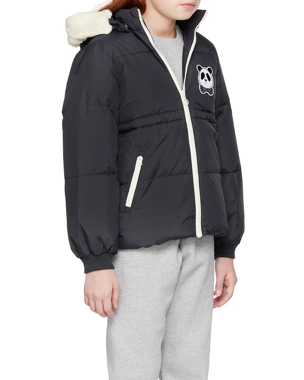 Mini Rodini Panda Zip-Up Hooded Jacket