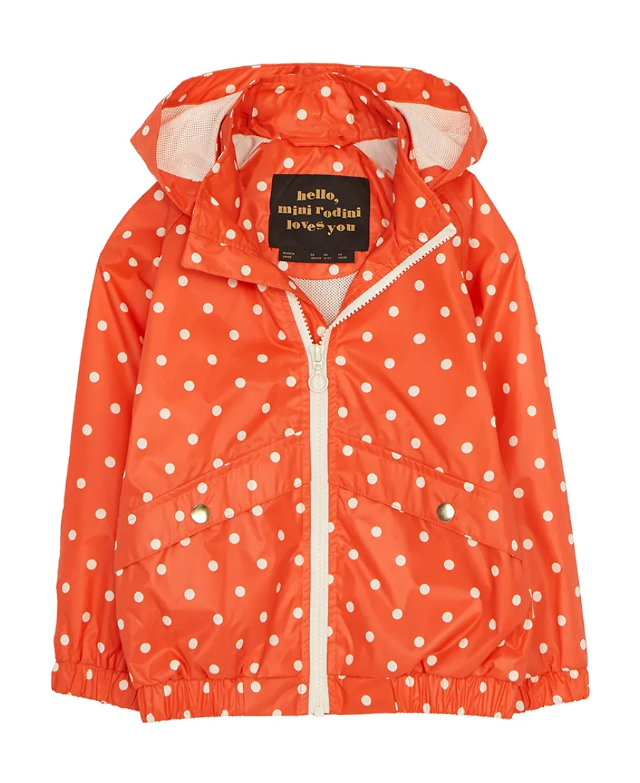Dot-Print Hooded Jacket