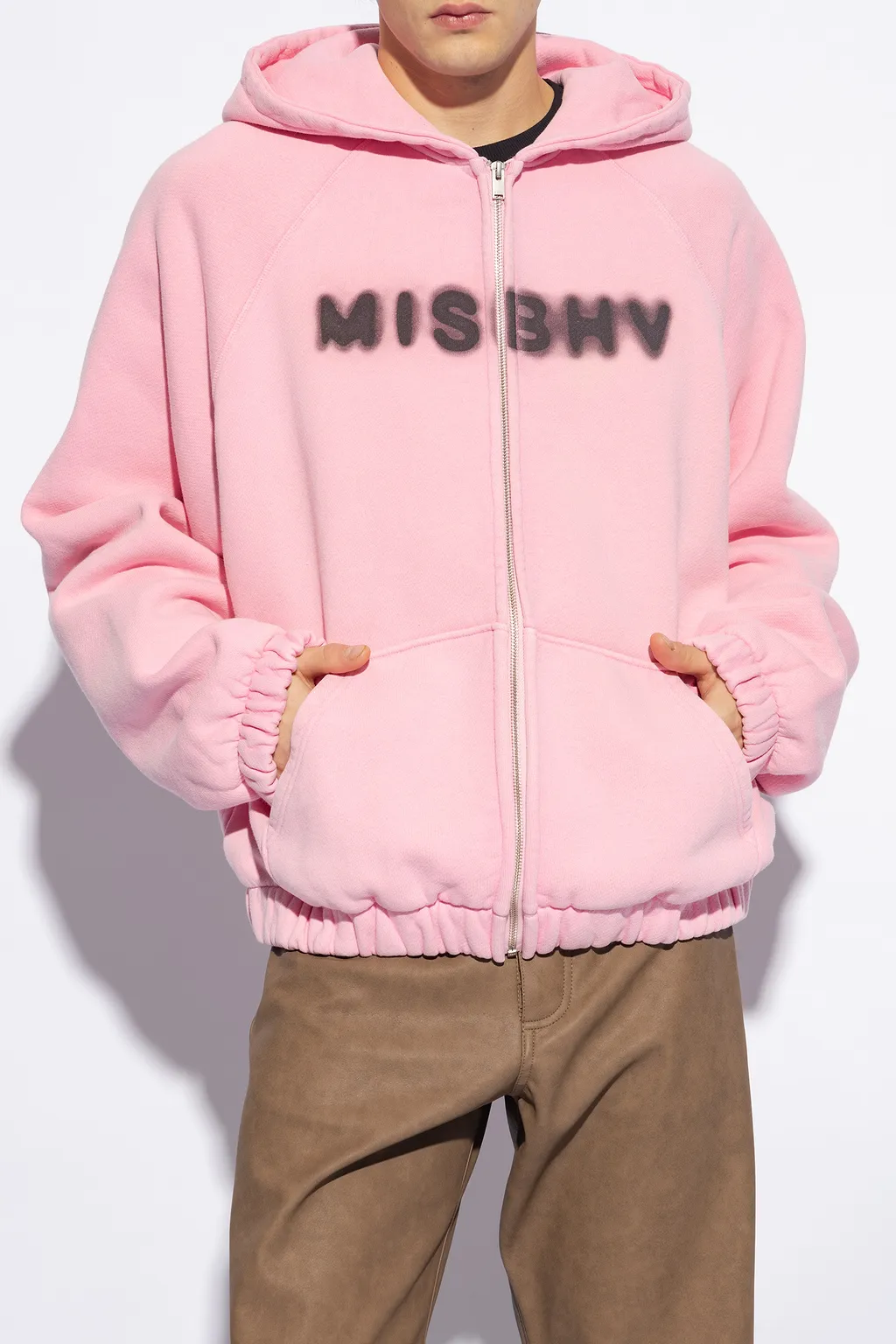 Misbhv Logo-Printed Zip-Up Hoodie