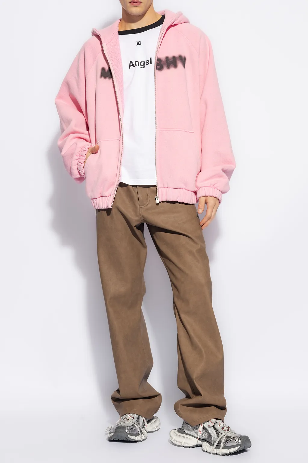 Misbhv Logo-Printed Zip-Up Hoodie