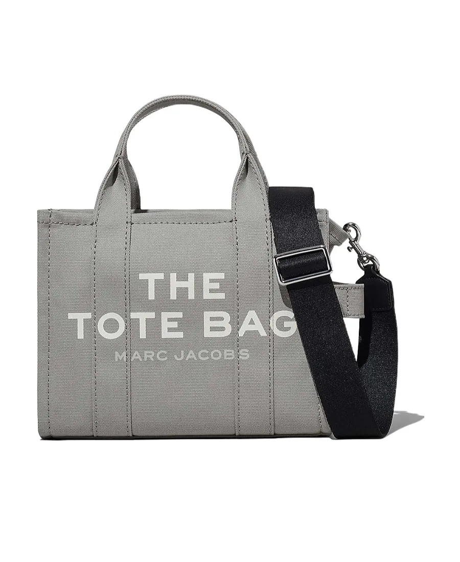 Marc Jacobs Logo Printed Zip-Up Small Tote Bag