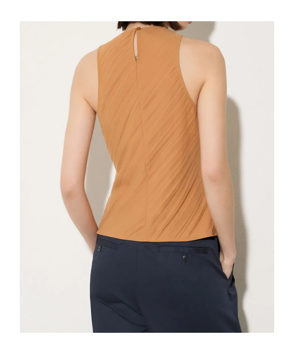 Crinkled Envers-Satin Top