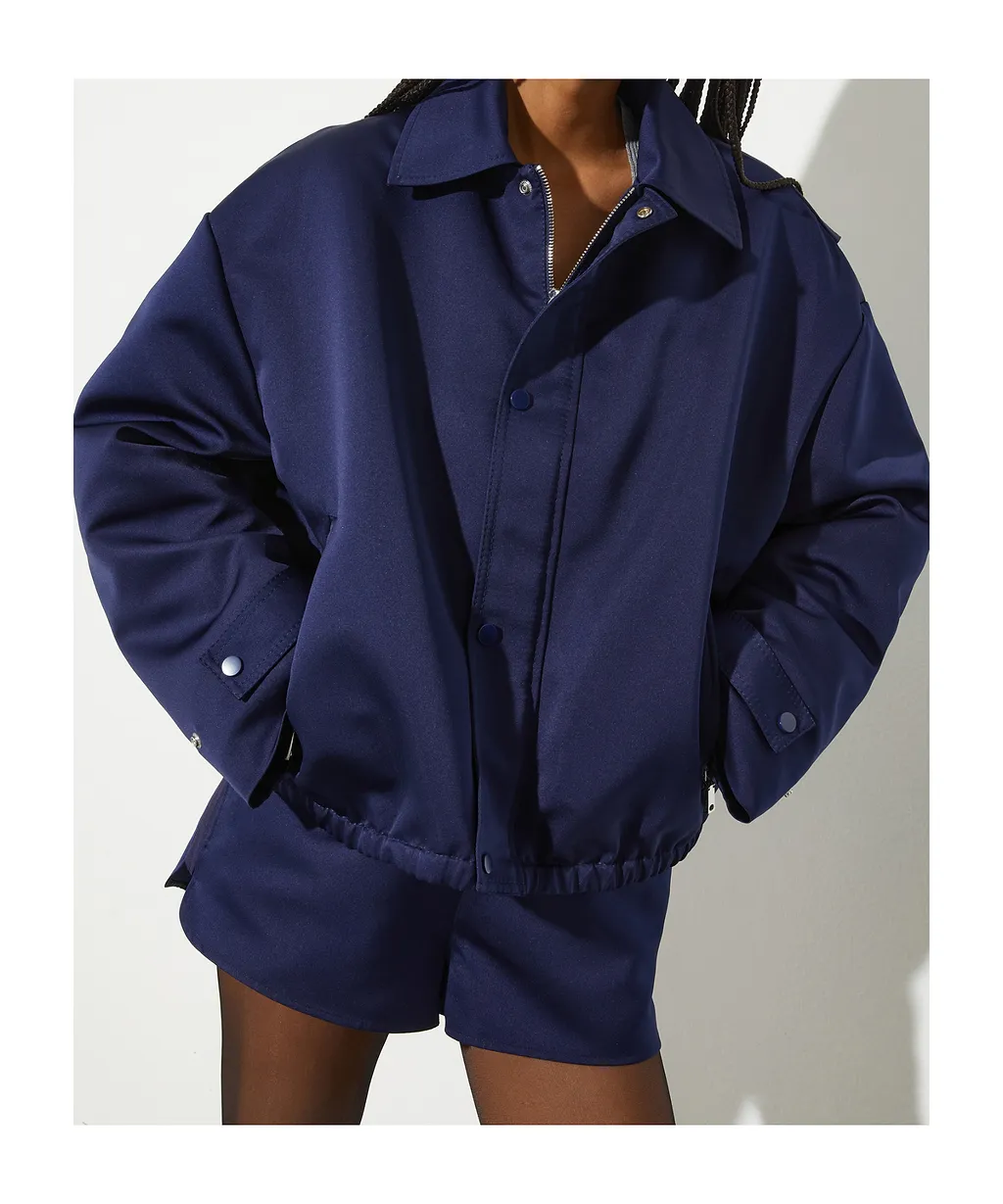 Duchesse Satin Bomber Jacket
