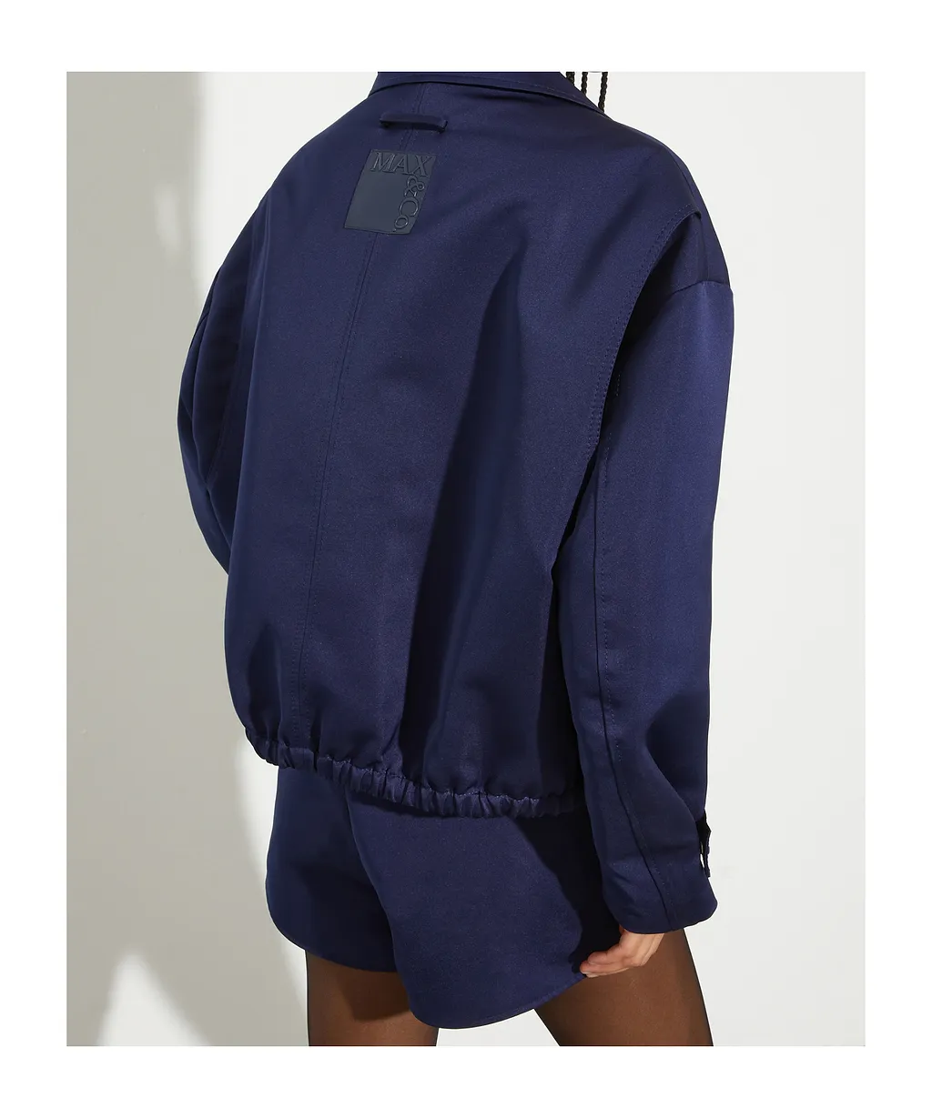 Duchesse Satin Bomber Jacket