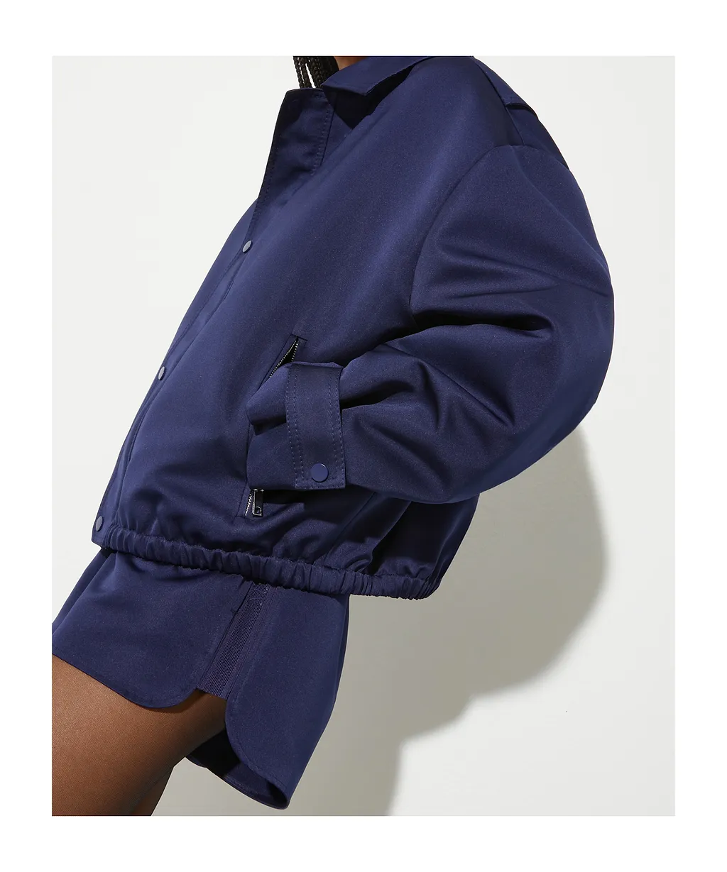 Duchesse Satin Bomber Jacket