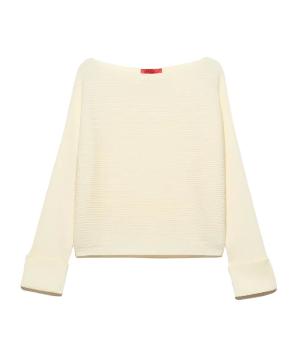 Horizontal Rib-Knit Sweater