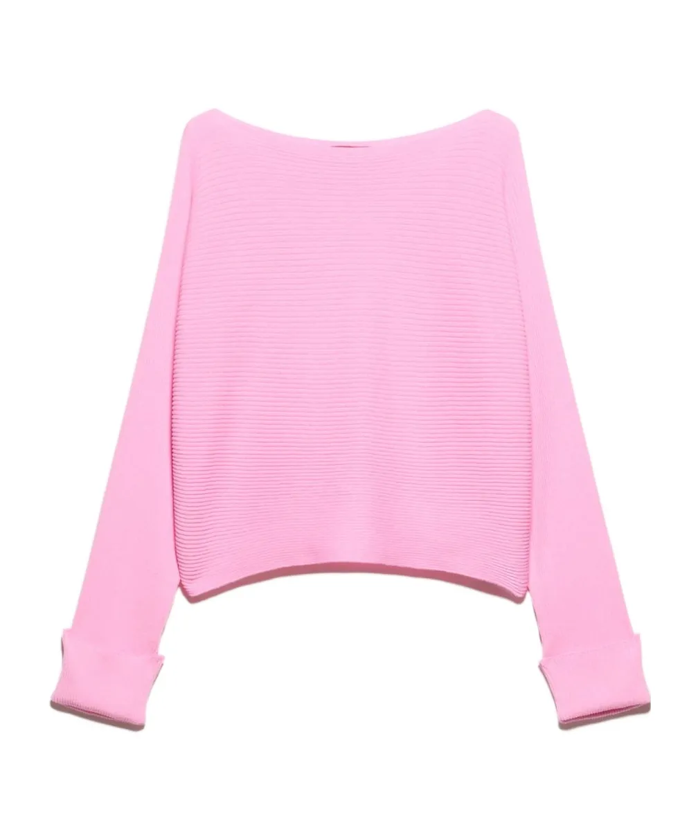 Horizontal Rib-Knit Sweater