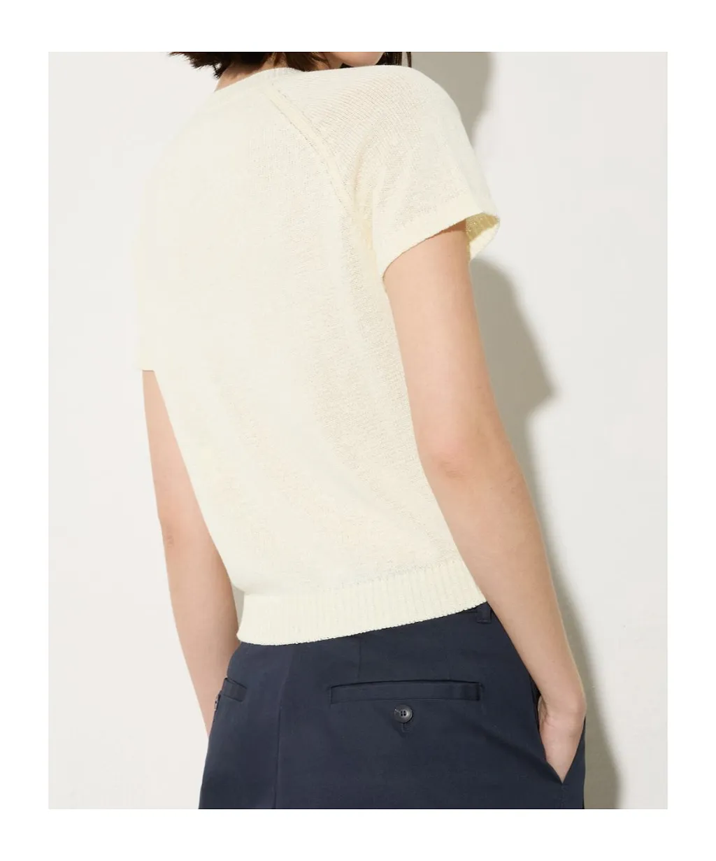 Embroidered Knitted T-Shirt