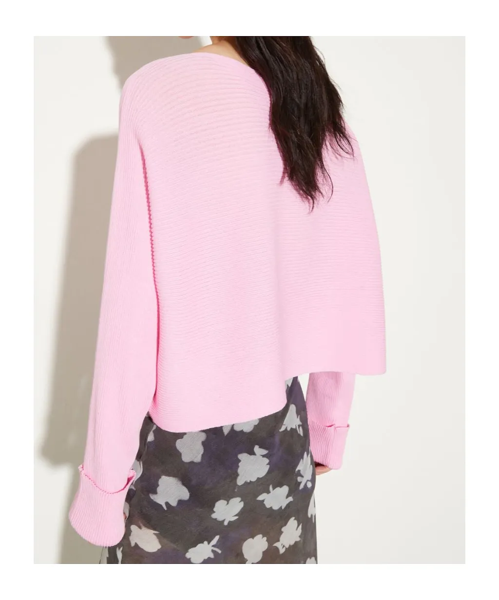 Horizontal Rib-Knit Sweater