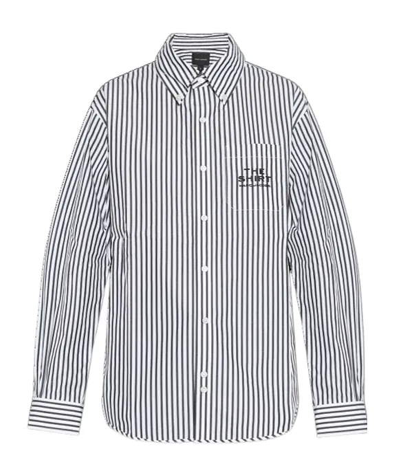 Marc Jacobs The Striped Logo Embroidered Shirt