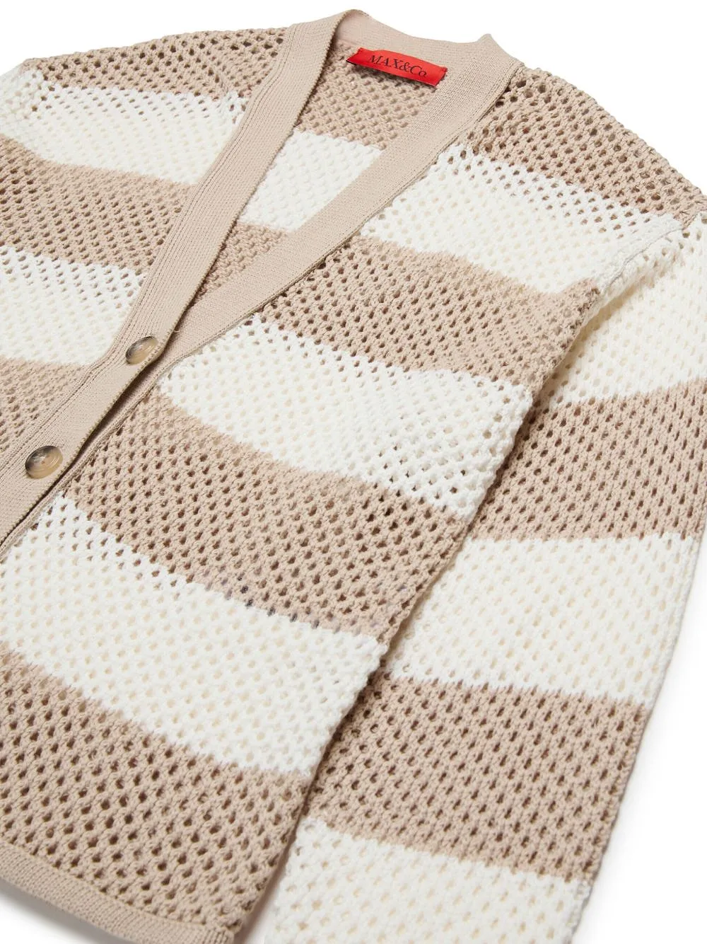 Max&Co. Kids Striped V-Neck Cardigan