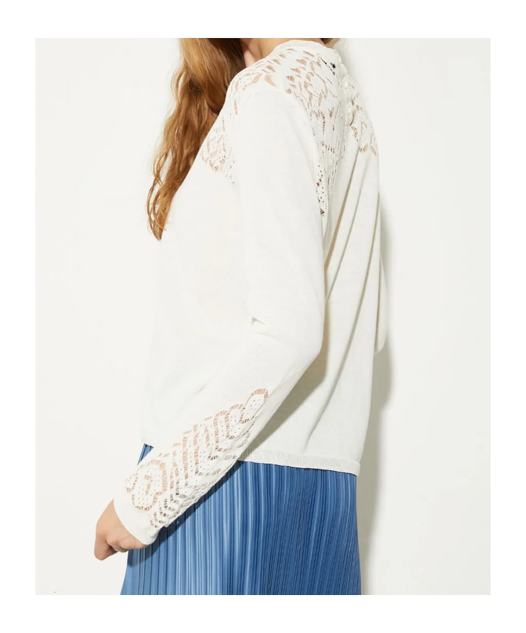 Pointelle-Knit Cotton Jumper