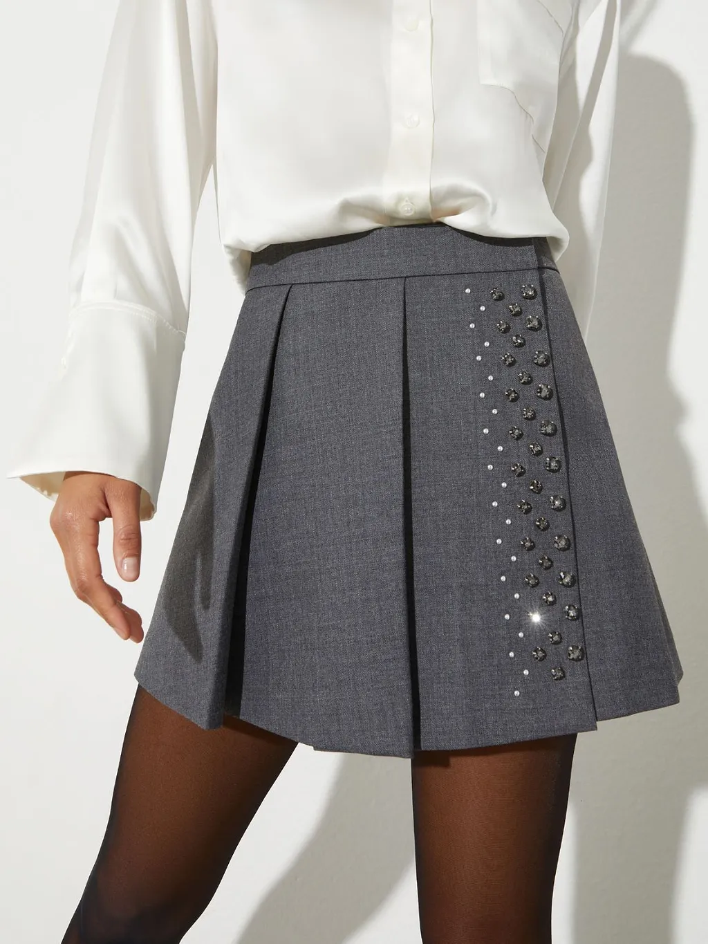 Rhinestone Mini Skirt