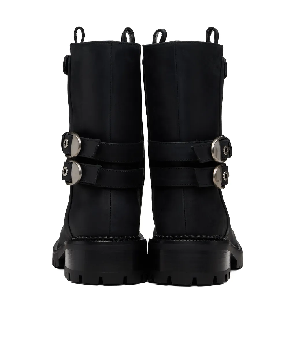 Pin Buckle Ankle Boots
