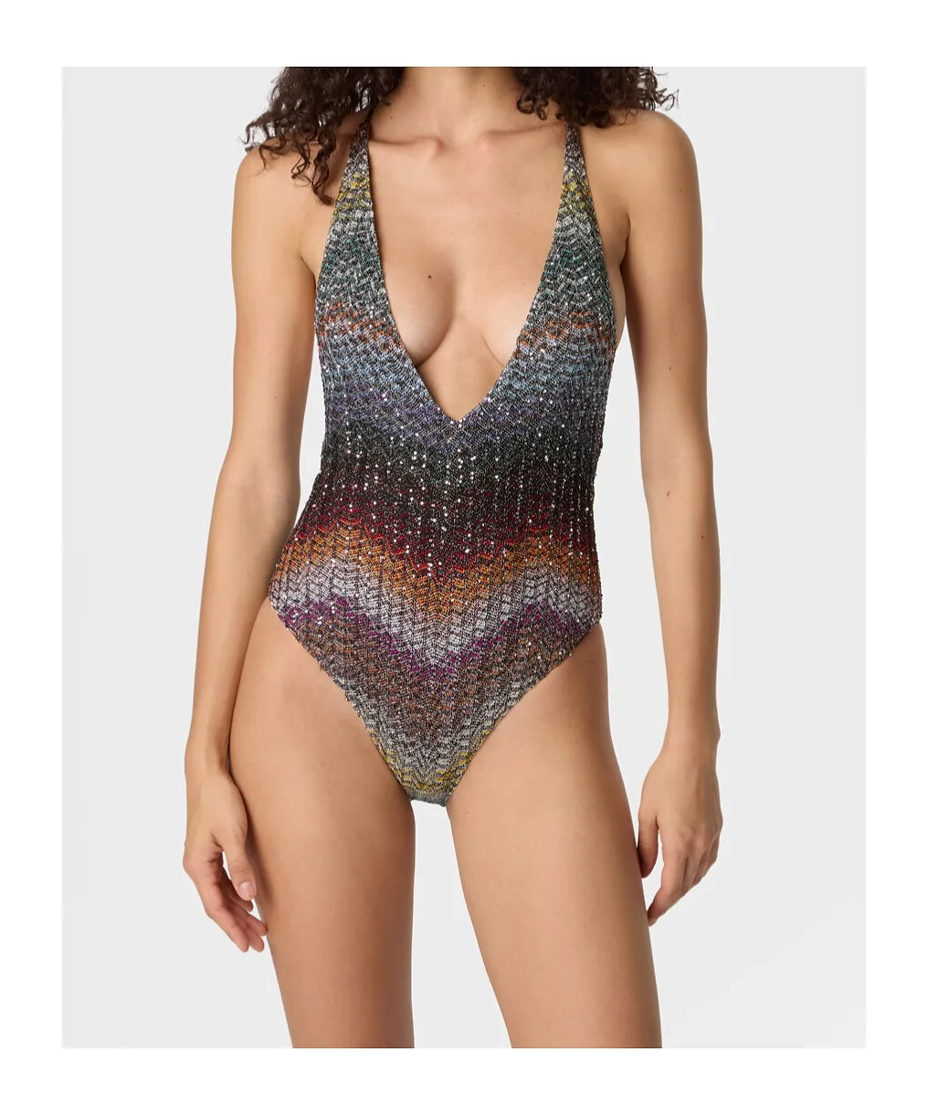 Missoni Zigzag Cross-Back Swimsuit