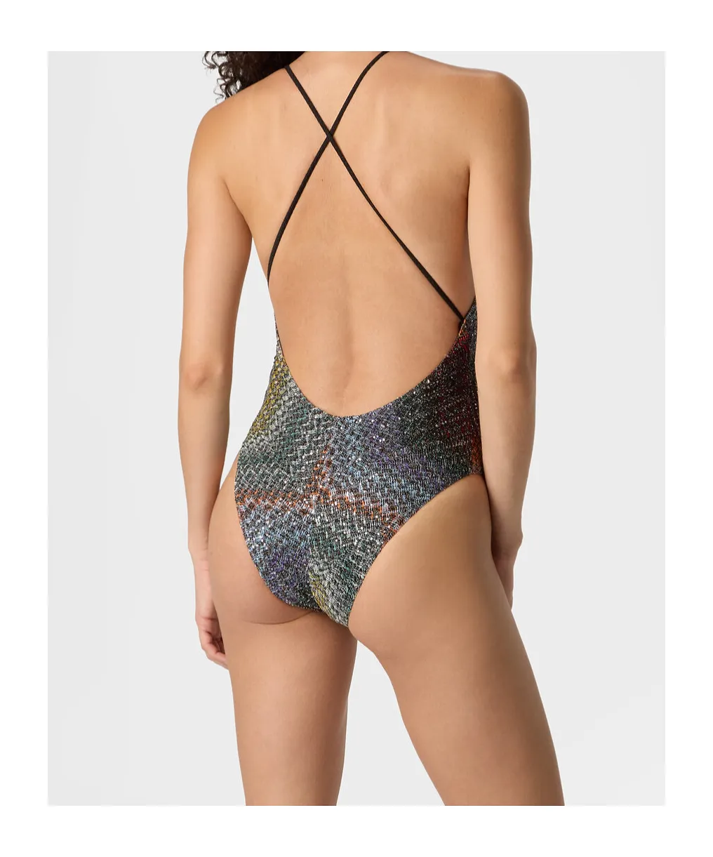 Missoni Zigzag Cross-Back Swimsuit