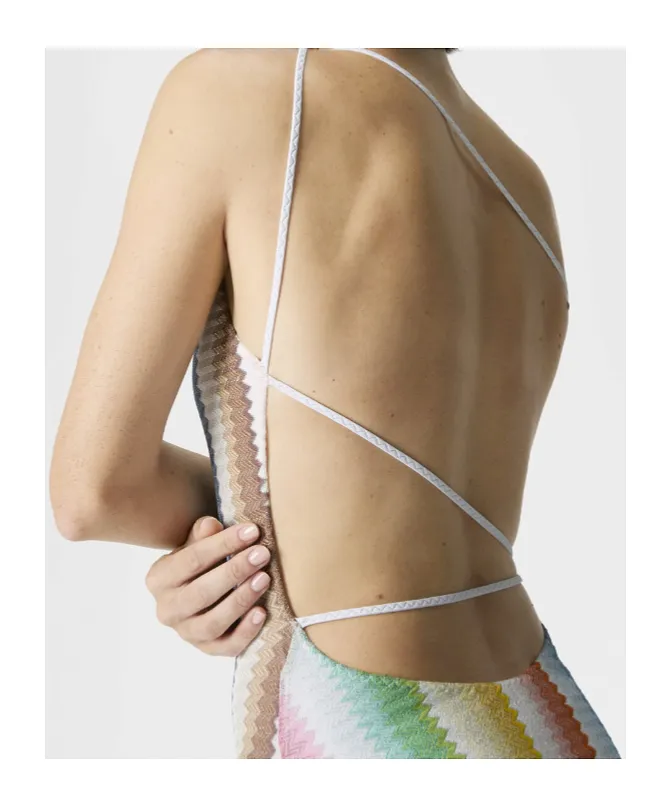 Missoni DÉGradé Zigzag Pattern One-Shoulder One-Piece Swimsuit
