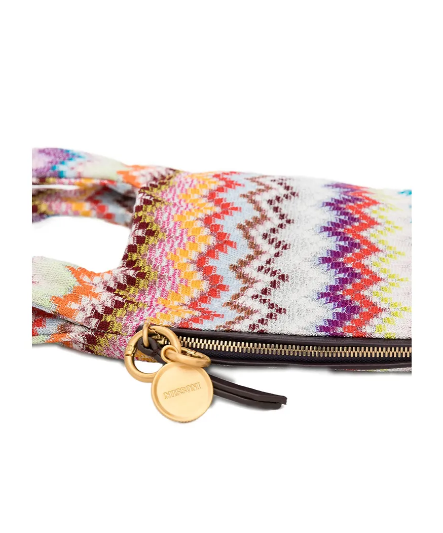 Raschel Zig Zag Handle Tote Bag