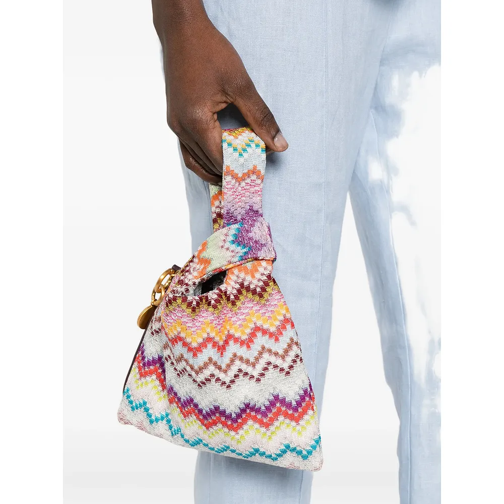 Raschel Zig Zag Handle Tote Bag