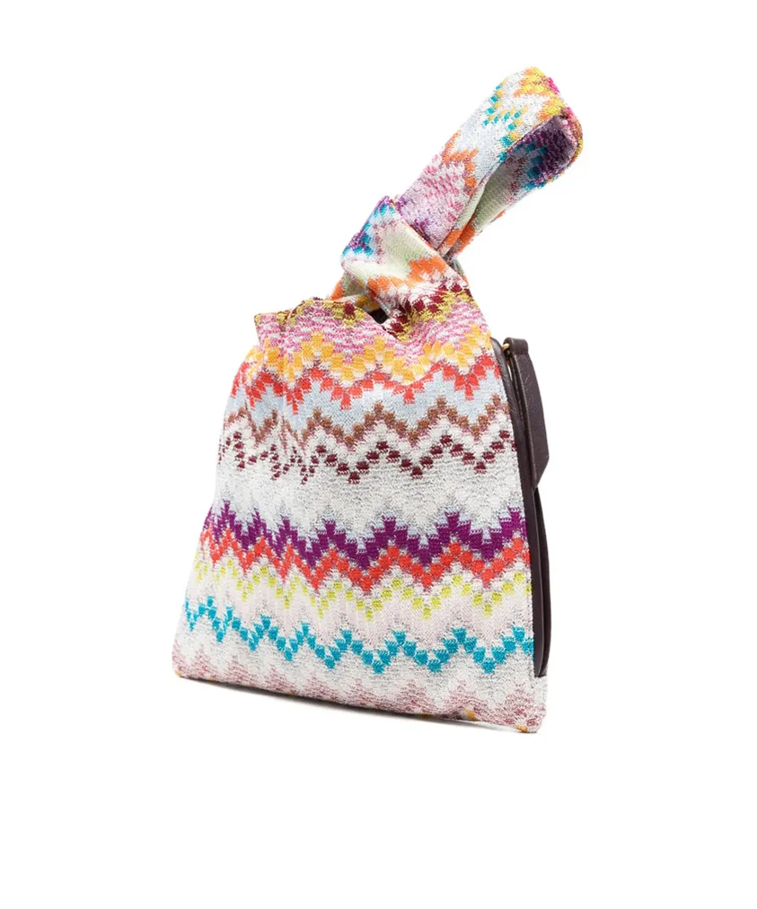 Raschel Zig Zag Handle Tote Bag