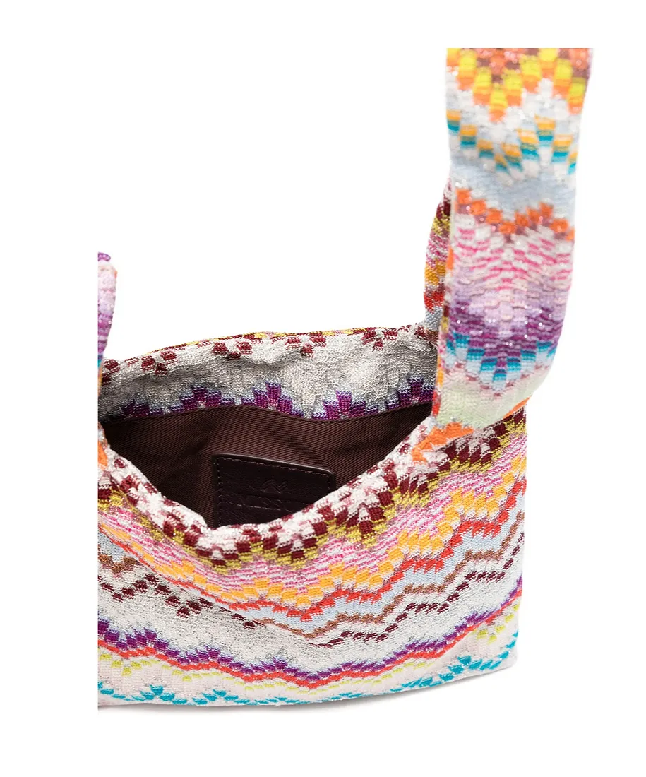 Raschel Zig Zag Handle Tote Bag