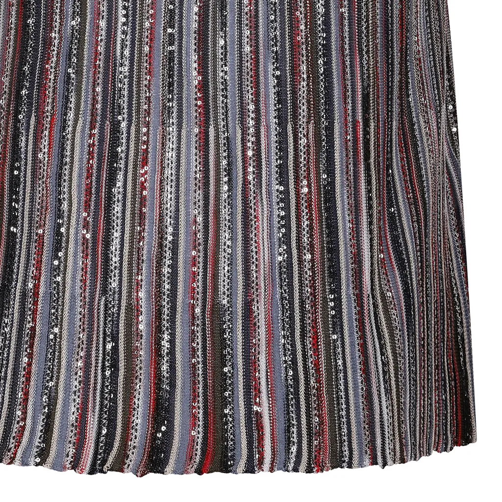 Sequin-Embellished Striped Top