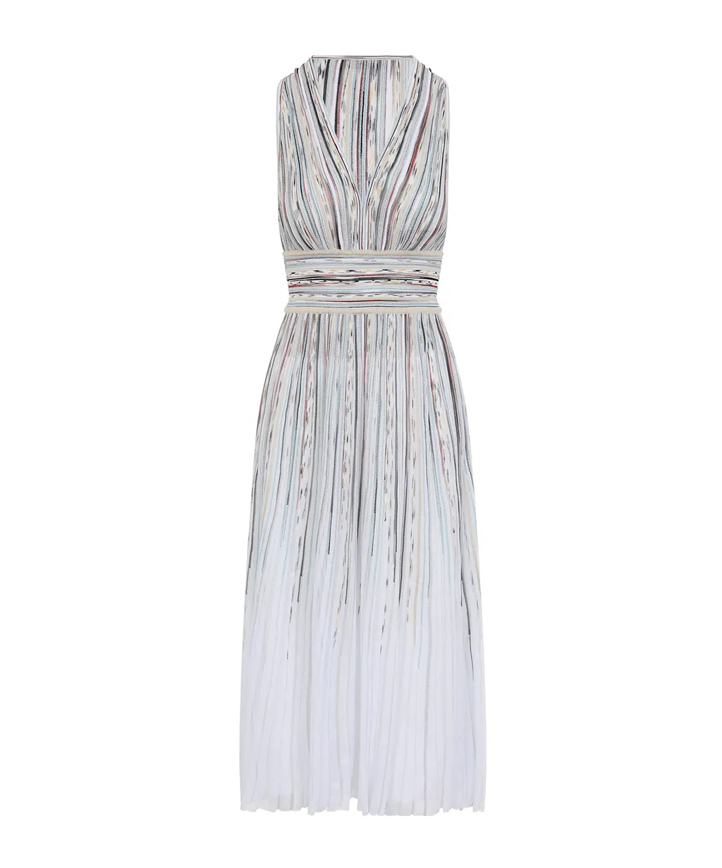 Missoni Sleeveless Flame-Effect Lamé Gown