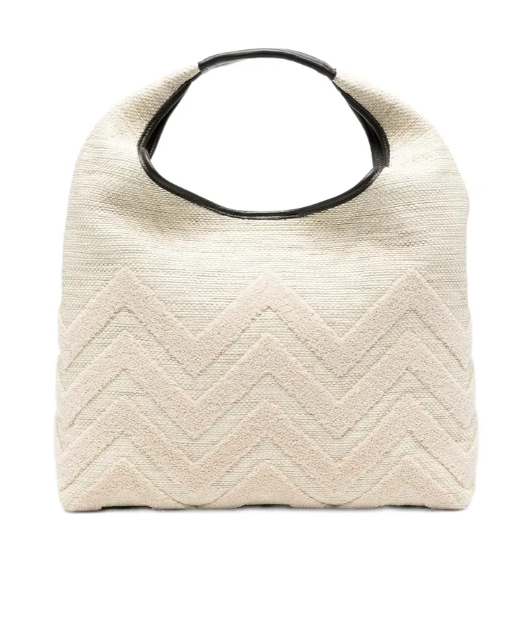 Zigzag-Pattern Tote Bag
