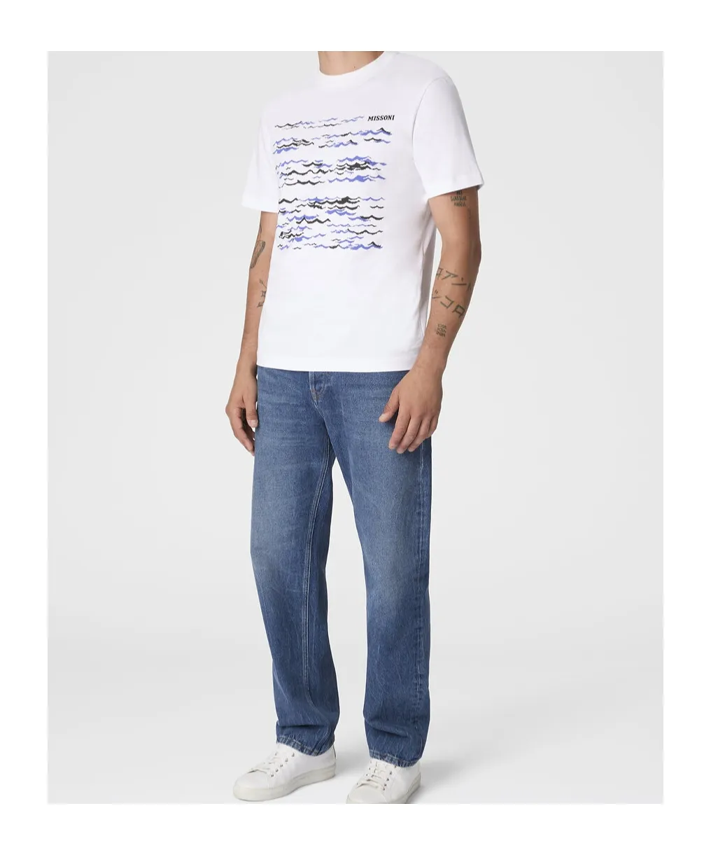 Wave-Print T-Shirt