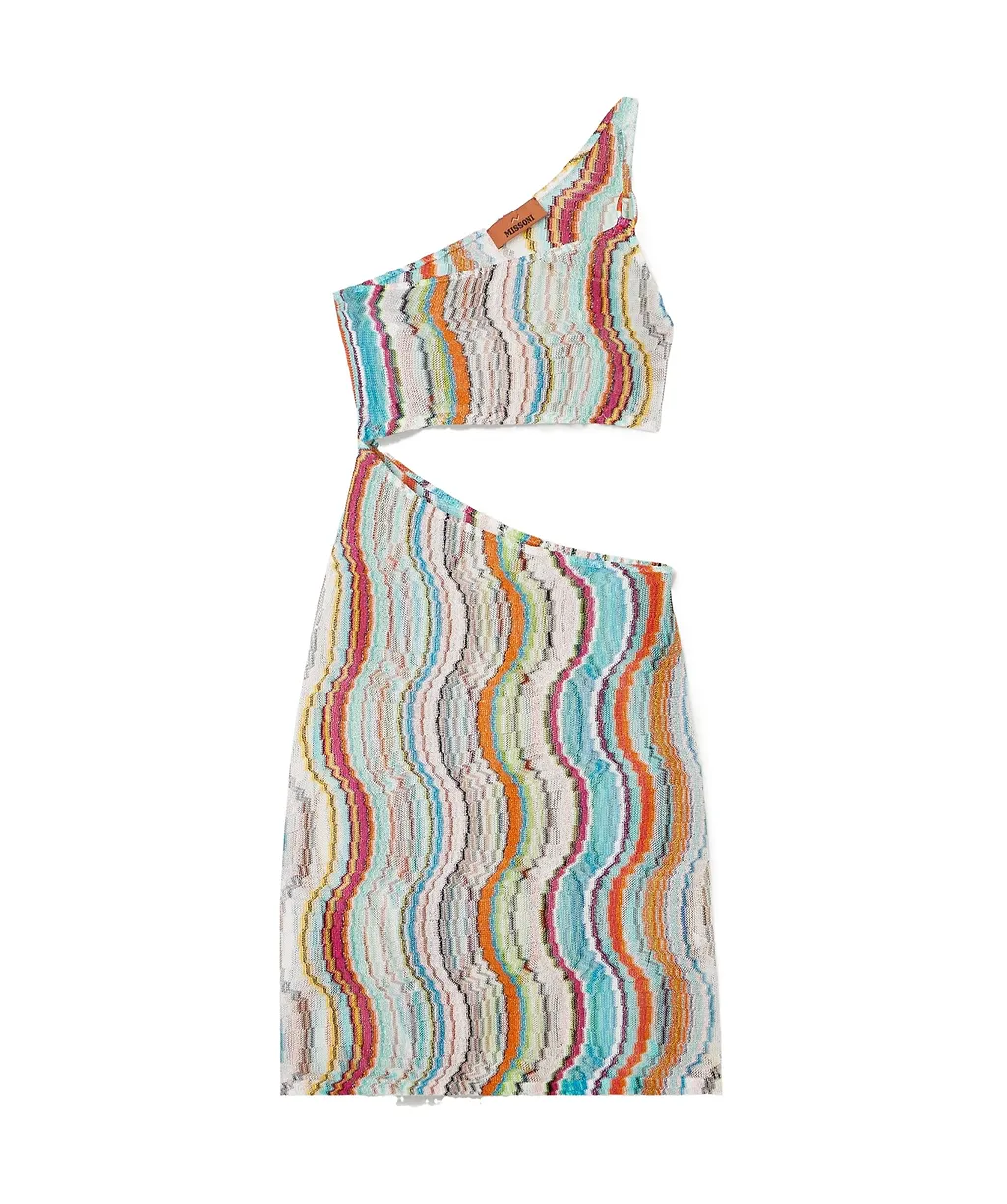 Wave Lamé Midi Dress