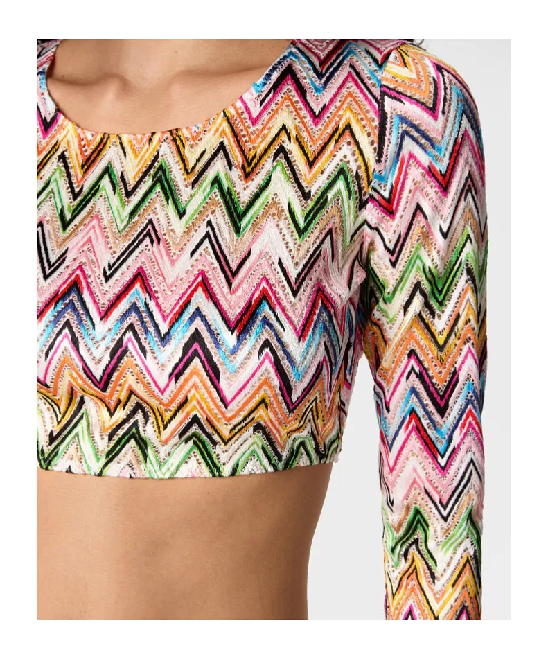 Missoni Zigzag Motif Crop Top