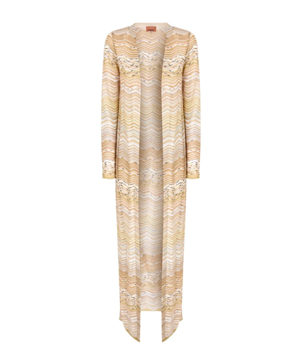 Missoni Long Chevron Knit Cardigan