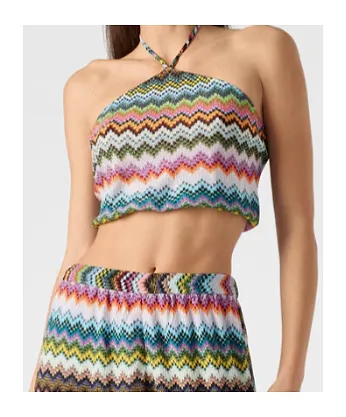 Missoni Chevron Halterneck Cropped Top